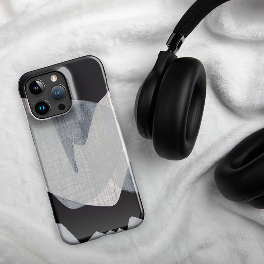 Snap case for iPhone® Black and Grey